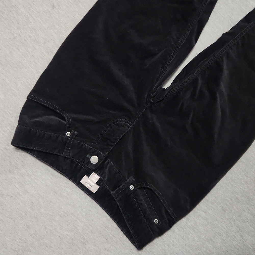 J. Jill Black Corduroy Velvet Velour Mid Rise Bootcut Kick Flare Pants - Picture 3 of 11